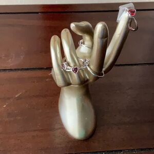 Sterling Silver Garnish Gemstone size 8